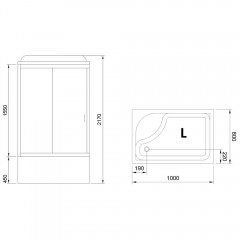 Душевая кабина Royal Bath RB8100BP1-M L