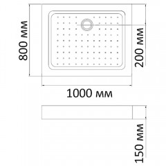 Поддон акриловый Bandhours Rectangular 810-Tray