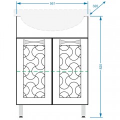 Тумба под раковину Stella Polar Ванда 60 SP-00000201