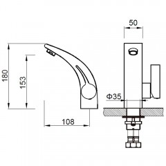 Смеситель для раковины Zeegres Z.Art 54006001