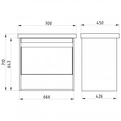 Комплект мебели ASB-Mebel Оливия 70