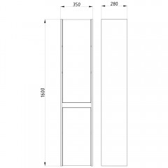 Пенал ASB-Mebel Оливия 35