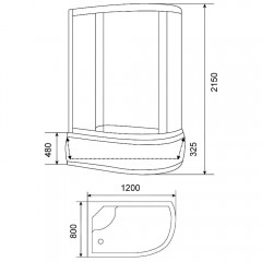 Душевая кабина Parly ET122L