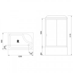 Душевая кабина Royal Bath RB8120BP5-WC R