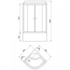 Душевая кабина Royal Bath RB90CK5-WC