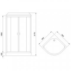 Душевая кабина Royal Bath RB90HK5-BT