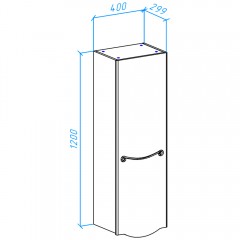 Пенал Bellezza Сесилия 40 L капучино