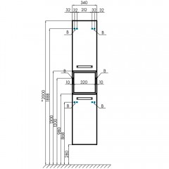 Полка Акватон Лофт Фабрик 34 дуб эндгрейн 1A242703LTDU0