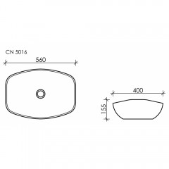 Раковина накладная Ceramica Nova Element CN5016