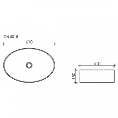 Раковина накладная Ceramica Nova Element CN5018