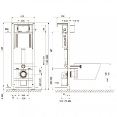 Инсталляция для подвесного унитаза Cersanit Aqua Smart M40 А63475