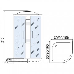 Душевая кабина Мономах 90/24