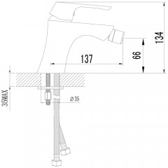 Смеситель для биде Lemark Unit LM4508C