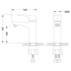 Смеситель для раковины Lemark Linara LM0406C