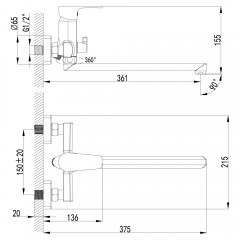 Смеситель универсальный Lemark Plus Factor LM1651C