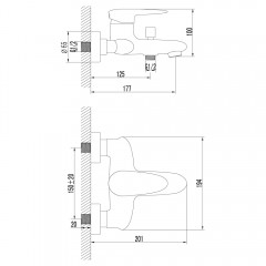 Смеситель для ванны Lemark Status LM4402C