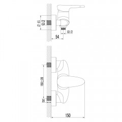 Смеситель для душа Lemark Status LM4403C