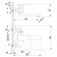 Смеситель универсальный Lemark Status LM4414C