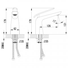 Смеситель для раковины Lemark Melange LM4906CW