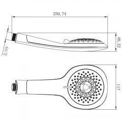 Ручной душ Lemark LM0815CWhite