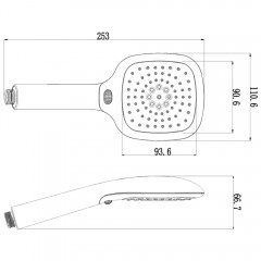 Ручной душ Lemark LM1013Black