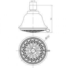 Верхний душ Lemark LM8040C