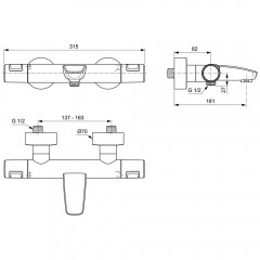 Смеситель для ванны Ideal Standard Ceratherm A7544XG термостат