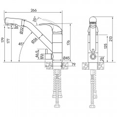 Смеситель для кухни Paulmark Hessen He213017-402