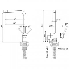 Смеситель для кухни Paulmark Spring Sp212067-SS