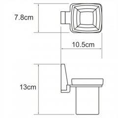 Стакан WasserKRAFT Abens K-3228