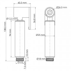 Гигиенический душ WasserKRAFT A232