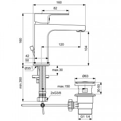 Набор для ванной комнаты Ideal Standard Esla BC264AA