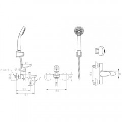 Набор для ванной комнаты Bravat Drop F4898C-SET