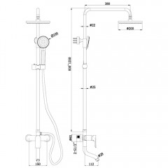 Душевая система Bravat Emeralda F6337371CP-A-RUS