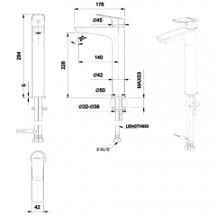 Смеситель для раковины Bravat Rhein F1429564CP-A-ENG