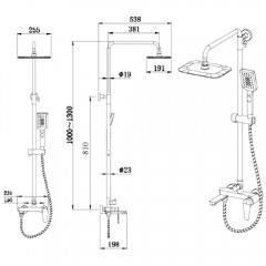 Душевая система Bravat Arden F6351385CP-A1-RUS