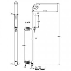 Душевой гарнитур Bravat Arc D224C-ENG