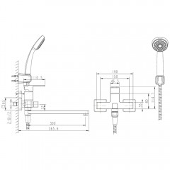 Смеситель универсальный Bravat Riffle F672106C-LB