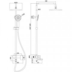 Душевая система Bravat Riffle F6336370CP-A-RUS