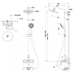 Душевая система Bravat Source F9173218CP-A-ENG