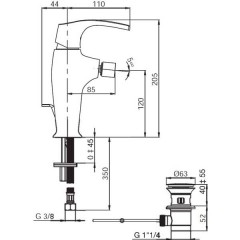 Смеситель для биде Jacob Delafon Symbol E73680-CP