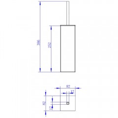 Ёршик для унитаза напольный Felice F 0313 B cromo bianco