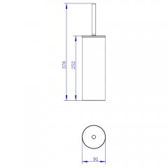 Ёршик для унитаза напольный Felice F 0513 B cromo bianco