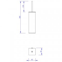 Ёршик для унитаза подвесной Felice F 0413 cromo