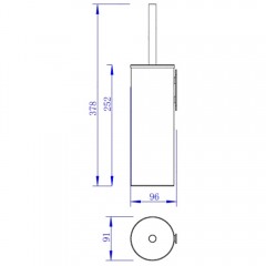 Ёршик для унитаза подвесной Felice F 0613 cromo