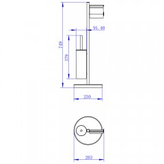 Стойка напольная Felice F 0510 B cromo bianco