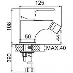 Смеситель для биде Ledeme H03 L5003