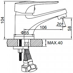 Смеситель для раковины Ledeme H28 L1028