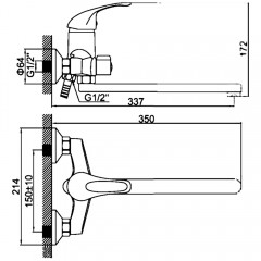 Смеситель универсальный Ledeme H29 L2229-B