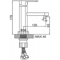 Смеситель для раковины Ledeme H33 L1033